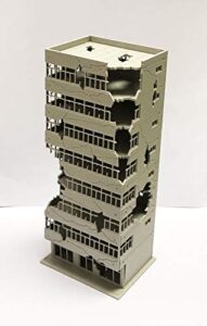 outland models railway scenery city ruin building abandoned tall office n scale