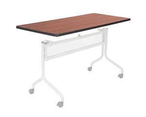 safco 2066cy impromptu series mobile training table top rectangular 60w x 24d cherry