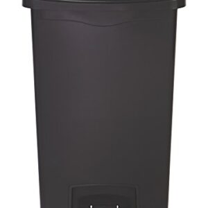 Rubbermaid Commercial Products-1883611 Streamline Slim Step-On Plastic Trash Garbage Can, 13 Gallon, Black