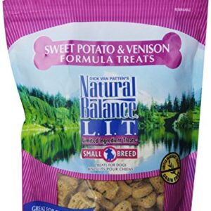 Natural Balance L.I.T. Sweet Potato and Venison Formula Dog Treats, Small Breed, 16-Ounce (2 Packs 8-Ounce each)