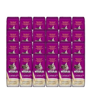whiskas catmilk plus drink for cats and kittens 6.75 fl ounces, 24 count