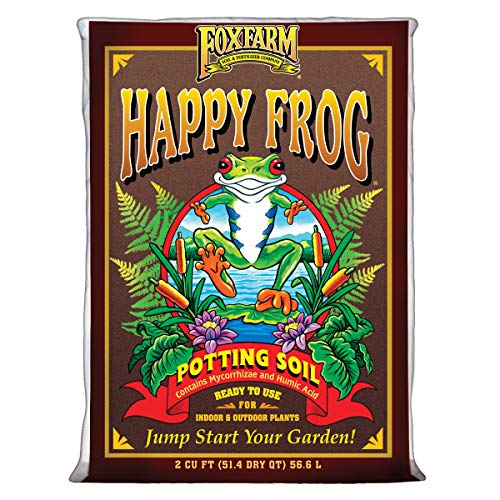 Fox Farm FX14047-2PK FOXFARM FX14047 pH Adjusted Happy Frog Organic Bags 2 CUFT, Brown Potting Soil