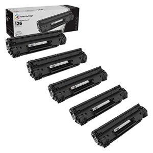 ld products compatible toner cartridge replacement for canon 126 crg-126 3483b001 (black, 5-pack) compatible with imageclass lbp6200d & lbp6230dw