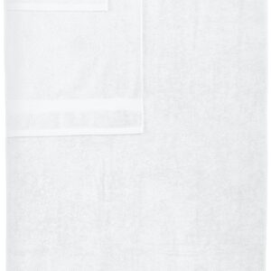 Amazon Basics 6-Piece Fade Resistant Bath towel, Hand and Washcloth Set -Cotton, White, 14.25" L x 10.85" W