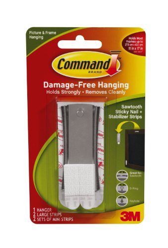 Command Strips 17047 Large Command Sawtooth Sticky Nail Hanger