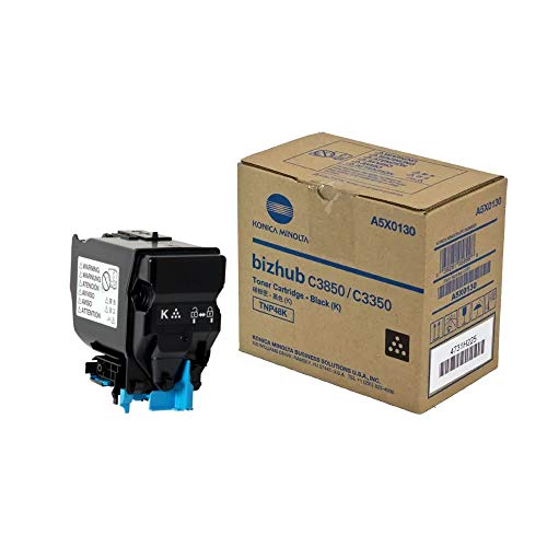 Konica Minolta TNP48 Bizhub C3350 C3850 Toner Cartridge (Black) in Retail Packaging