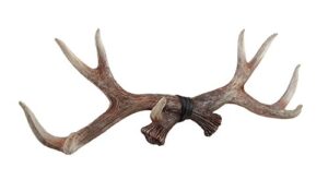 zeckos 17 inch lifelike deer antler rack decorative hunting cabin natural wall hook