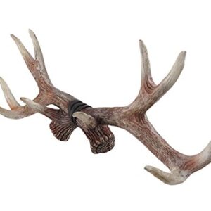 Zeckos 17 inch Lifelike Deer Antler Rack Decorative Hunting Cabin Natural Wall Hook