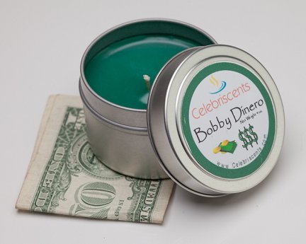 'Bobby Dinero' Money Drawing and Scented Soy Candle