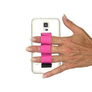 lazy-hands 3-loop phone grip - fits most - pink