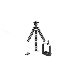 gpx 7 inch micro smartphone tripod, includes smartphone adapter and mounting adapter, max height 6.1 inches (tpd78b), black