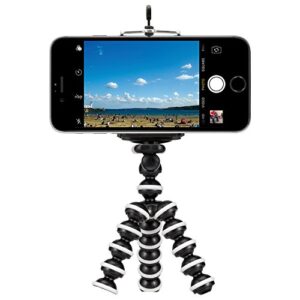 GPX 7 Inch Micro Smartphone Tripod, Includes Smartphone Adapter and Mounting Adapter, Max Height 6.1 Inches (TPD78B), Black