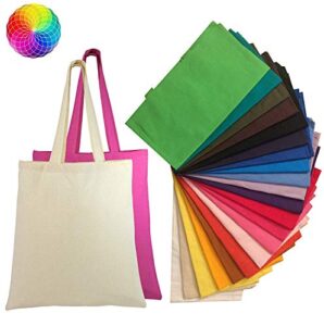 set of 12 wholesale cotton tote bags 100% cotton reusable tote bags 1 dozen