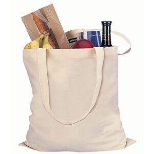 Set of 6 Blank Cotton Tote Bags Reusable 100% Cotton Reusable Tote Bags Natural