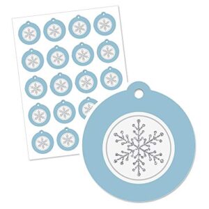 Big Dot of Happiness Winter Wonderland - Snowflake Holiday Party and Winter Wedding Favor Gift Tags (Set of 20)