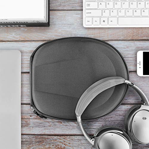 Geekria Shield Case Compatible with Bose Noise Cancelling 700, QC45, QC35 II, QC35, QC25, QC SE Headphones, Replacement Protective Hard Shell Travel Carrying Bag with Cable Storage (Grey)