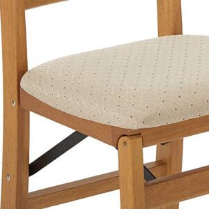 Stakmore Shaker Ladderback Folding Chair Finish, Set of 2, Oak