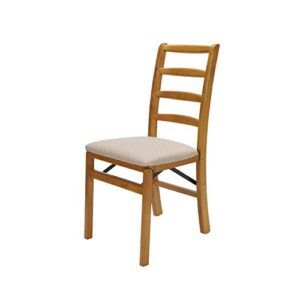 Stakmore Shaker Ladderback Folding Chair Finish, Set of 2, Oak