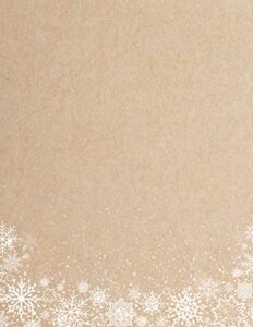 great papers! white snowflakes letterhead, 8.5" x 11", 80 count (2019116), brown, white, 80 sheets