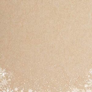 Great Papers! White Snowflakes Letterhead, 8.5" x 11", 80 Count (2019116), Brown, white, 80 Sheets