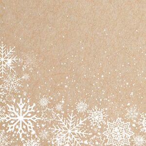 Great Papers! White Snowflakes Letterhead, 8.5" x 11", 80 Count (2019116), Brown, white, 80 Sheets