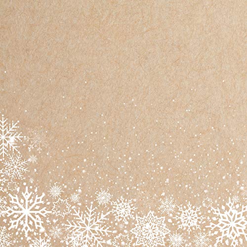 Great Papers! White Snowflakes Letterhead, 8.5" x 11", 80 Count (2019116), Brown, white, 80 Sheets