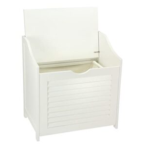 Household Essentials Single Load Hamper Cabinet Seat, White