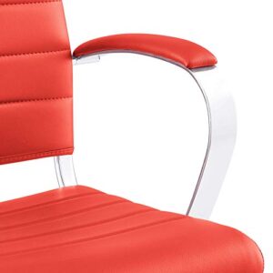 Modway Jive, Mid Back Office Chair, Red