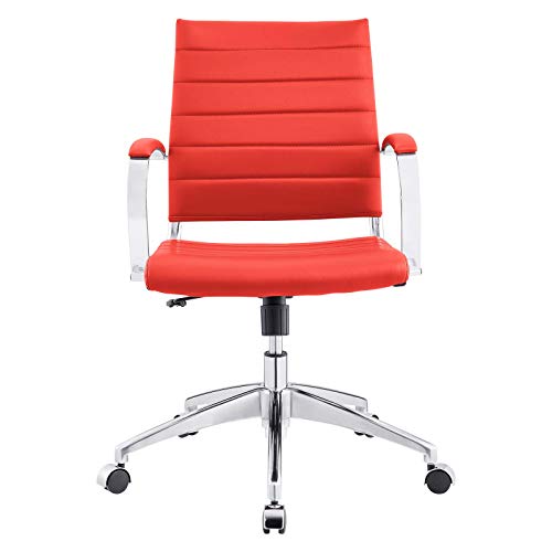 Modway Jive, Mid Back Office Chair, Red