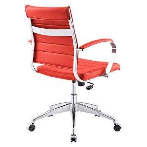 Modway Jive, Mid Back Office Chair, Red