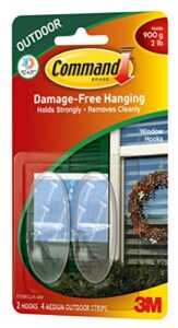 command strips 17091clr-aw medium clear outdoor window hooks 2 count
