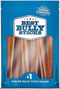 best bully sticks 6 inch all-natural bully sticks for dogs - 6” fully digestible, 100% grass-fed beef, grain and rawhide free | 8 oz