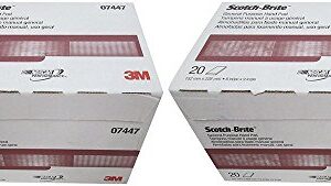 3M 07447 Scotch-Brite Maroon General Purpose Hand Pad 40 Pack (2 Boxes)