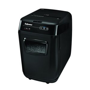 fellowes automax 200c cross-cut auto feed 2-in-1 office shredder with auto feed 200-sheet capacity (4653501)