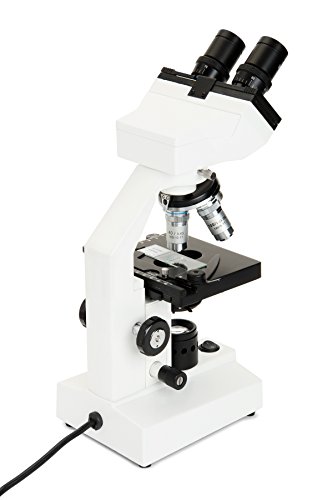 Celestron – Celestron Labs – Binocular Head Compound Microscope – 40-2000x Magnification – Adjustable Mechanical Stage – Includes 2 Eyepieces and 10 Prepared Slides