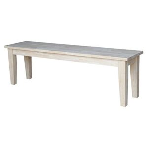 international concepts shaker style bench, unfinished
