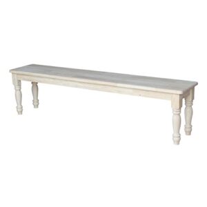 international concepts shaker style bench, unfinished