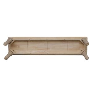 International Concepts Farmhouse Bench, Unfinished