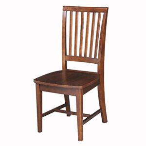international concepts mission side chairs, set of two, espresso