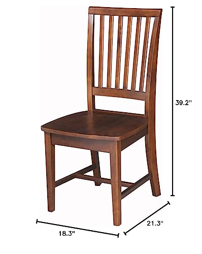 International Concepts Mission Side Chairs, Set of Two, Espresso