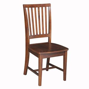 International Concepts Mission Side Chairs, Set of Two, Espresso