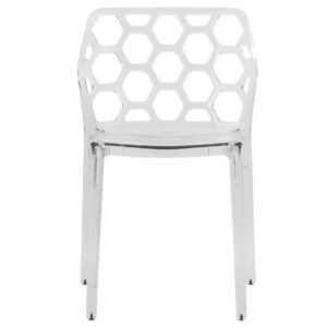 LeisureMod Dynamic Modern Dining Chair, Clear