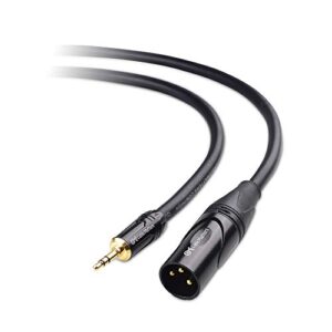 cable matters (1/8 inch 3.5mm to xlr cable 6 ft male to male (xlr to 3.5mm cable, xlr to 1/8 cable, 1/8 to xlr cable)