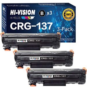 hi-vision ® 3 pack compatible 137 (9435b001) laser toner cartridge replacement for imageclass mf212w, mf216n, mf227dw, mf229dw