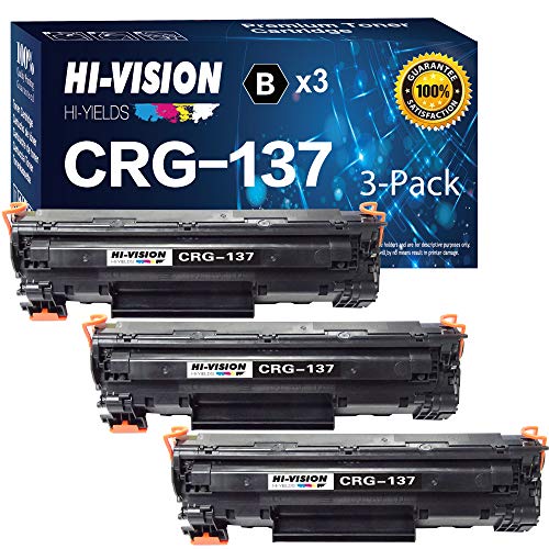 HI-Vision ® 3 Pack Compatible 137 (9435B001) Laser Toner Cartridge Replacement for imageCLASS MF212w, MF216n, MF227dw, MF229dw