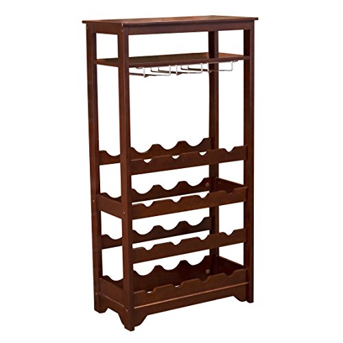 Merry Products 16-Bottle Wine Rack, Espresso