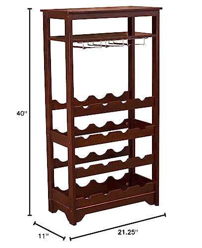 Merry Products 16-Bottle Wine Rack, Espresso