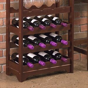 Merry Products 16-Bottle Wine Rack, Espresso