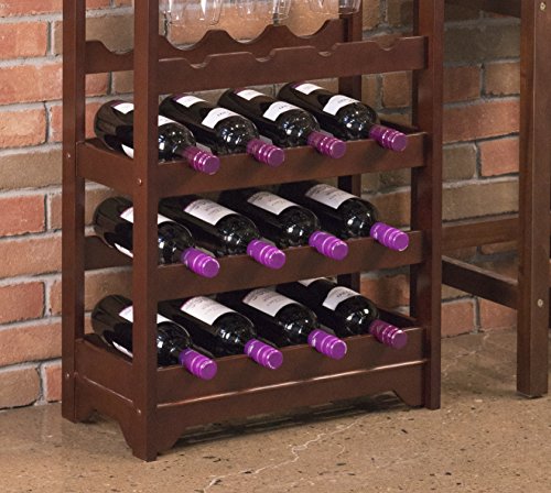 Merry Products 16-Bottle Wine Rack, Espresso