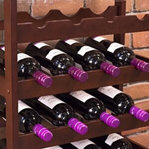 Merry Products 16-Bottle Wine Rack, Espresso